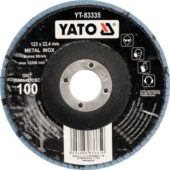Šlifavimo diskas lapelinis išgaubtos formos mėlynas 125mm P36 INOX (YT-83331) - YT-83331 salidzini kurpirkt cenas