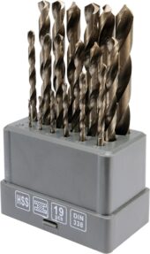 HSS Drill Set | 1-10 mm | 19 pcs. (SK38214) - SK38214 salidzini kurpirkt cenas