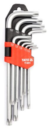 Torx Key Set 9 pc T10-T50  ( YT-0511 ) - YT-0511 salidzini kurpirkt cenas