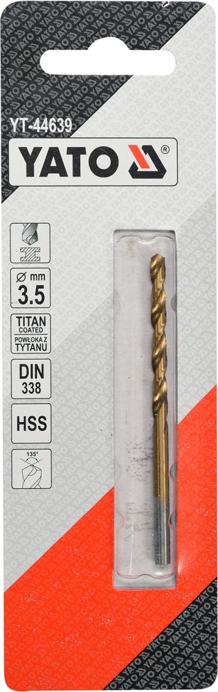 TWIST DRILL BIT HSS-TiN 3