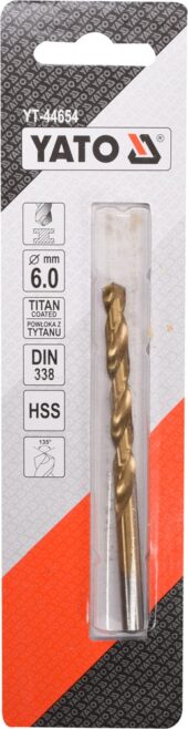 Grąžtas metalui HSS-TIN 6.0 mm (YT-44654) - YT-44654 salidzini kurpirkt cenas