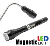 Telescopic Magnetic Flashlight with 3 LED Bulbs (QJPU-46) - QJPU-46 salidzini kurpirkt cenas