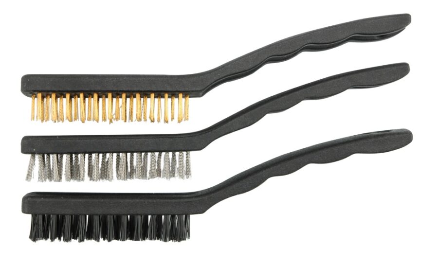Plastic Handle Wire Brush Set 3pcs 170mm (06963) - 6963 salidzini kurpirkt cenas