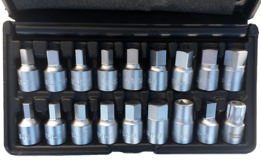 18-piece Universal Drain Plug Key Set  "Stahlberg" ( GE2405 ) - GE2405 salidzini kurpirkt cenas