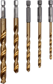 Metal drills 5pc 4-10MM HSS HEX TIN COATED (YT-44700) - YT-44700 salidzini kurpirkt cenas