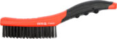 Plastic handle wire brush 4 rows (YT-6332) - YT-6332 salidzini kurpirkt cenas