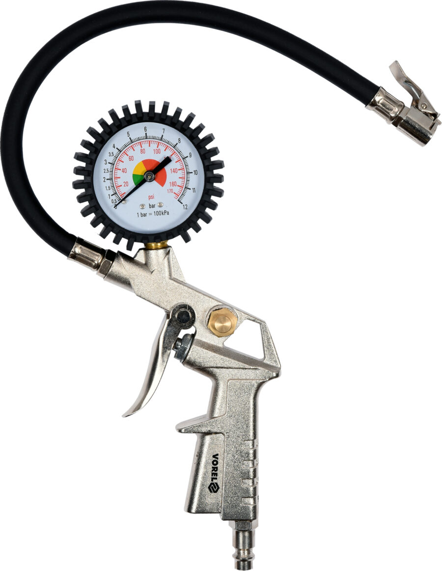 Pistol grip air inflator with gauge (81650) - 81650 salidzini kurpirkt cenas
