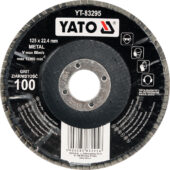 Šlifavimo diskas lapelinis išgaubtos formos 125mm P120 (YT-83296) - YT-83296 salidzini kurpirkt cenas