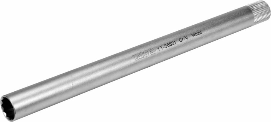 Long socket for spark plugs | 10 mm (3/8") | 14 mm (YT-38521) - YT-38521 salidzini kurpirkt cenas