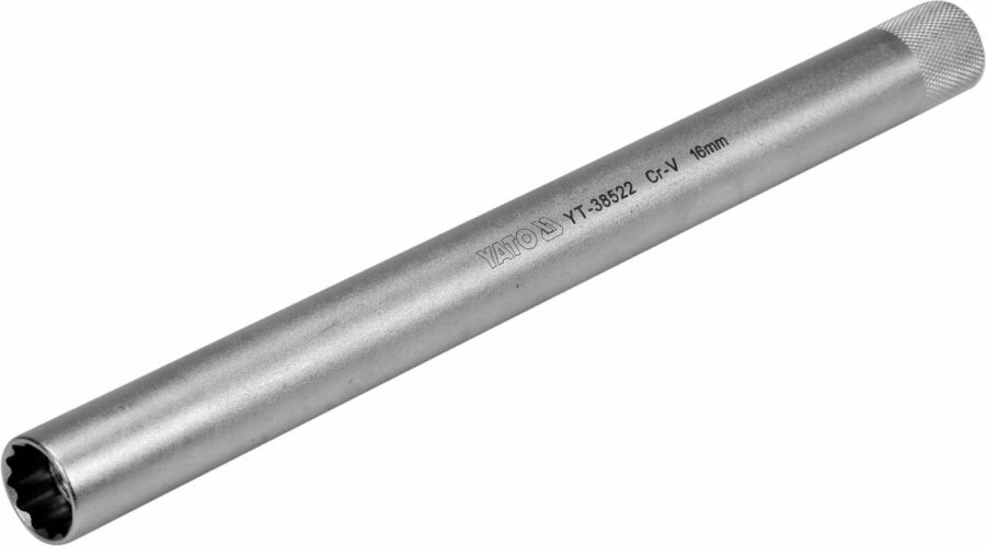Long socket for spark plugs | 10 mm (3/8") | 16 mm (YT-38522) - YT-38522 salidzini kurpirkt cenas