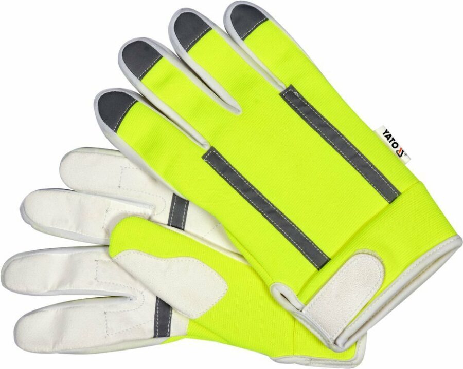 Protective gloves | reflective nylon | Size 10  (YT-74670) - YT-74670 salidzini kurpirkt cenas