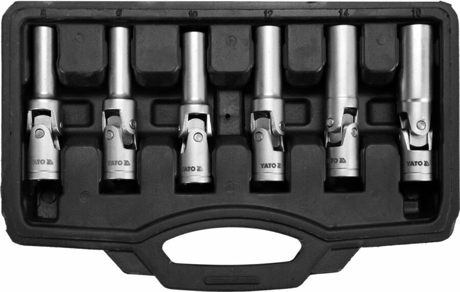 Glow plug wrench set | 10 mm (3/8") | 8-16 mm | 6 pcs. (YT-05339) - YT-05339 salidzini kurpirkt cenas