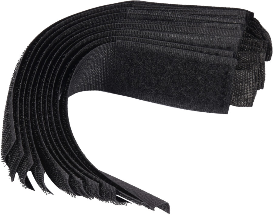 Velcro cable ties | black | 150 mm / 10 pcs. (73850) - 73850 salidzini kurpirkt cenas