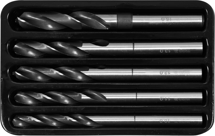 Set of drill bits for metal | 10 - 11 - 12 - 13 - 15 mm | 5 pcs. (YT-44622) - YT-44622 salidzini kurpirkt cenas