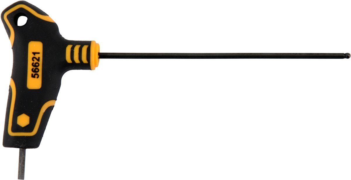 L tipo atsuktuvas HEX su rankena | šarnyrinis | 2.5 mm (56621) - 56621 salidzini kurpirkt cenas