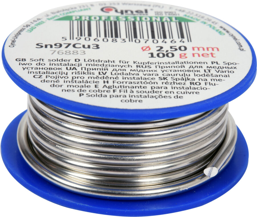 Soft solder | Ø 2.5 mm | 100g (76883) - 76883 salidzini kurpirkt cenas
