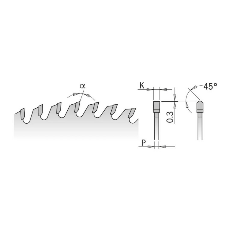 Zāģripa laminātam 300x3.2x30mm Z96 a=10° TCG