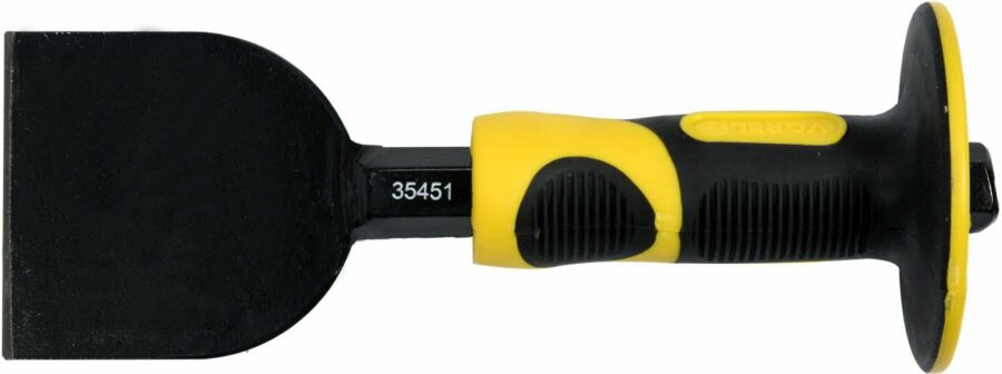 BRICKLAYER′S CHISEL WITH HAND GUARD | 215 X 19 X 75 mm (35451) - 35451 salidzini kurpirkt cenas