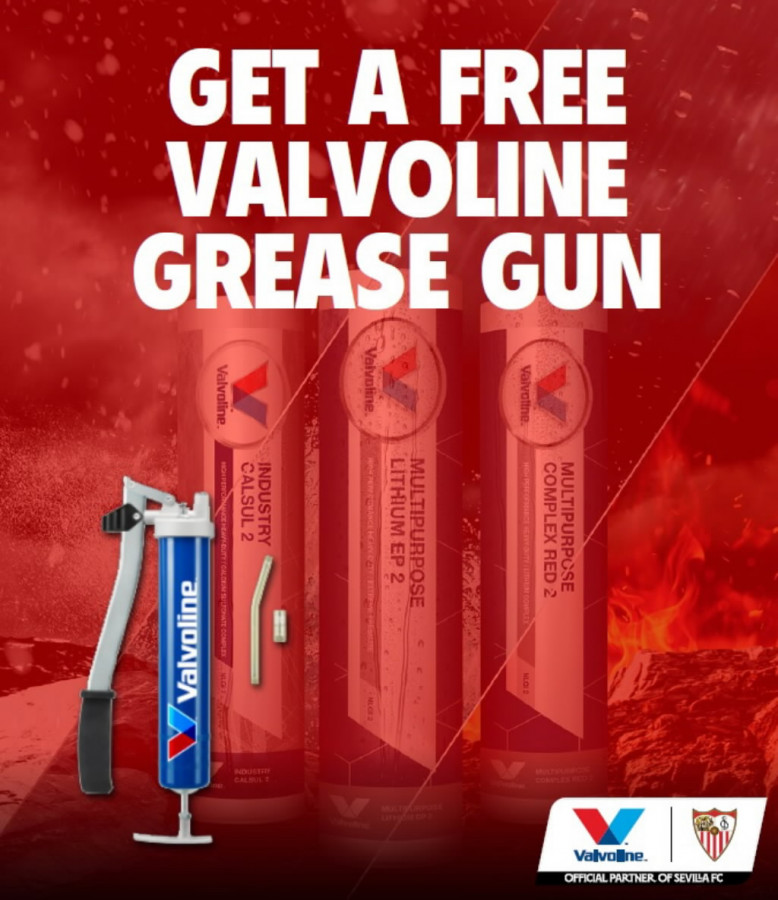 Free greasegun for 400g tube 4 cartons promo