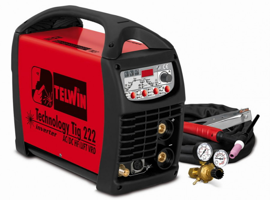 TIG AC/DC metināšanas iekārta Technology TIG 222 ar degli