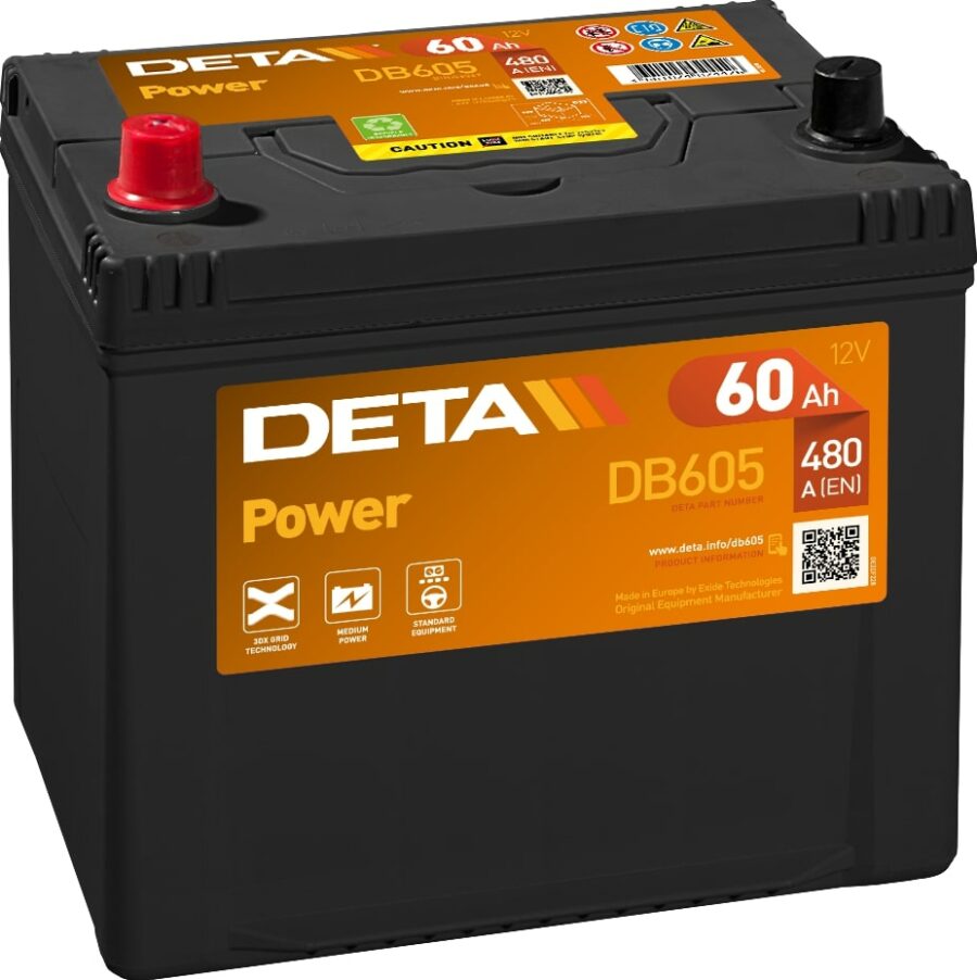 Akumulators DETA POWER - 12V - 60  Ah Left - 3661024024426