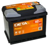 Akumulators DETA POWER - 12V - 62  Ah - 3661024024532