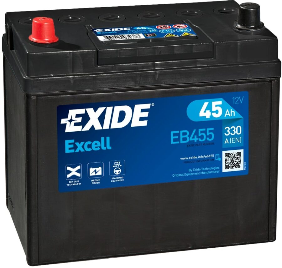 Akumulators EXIDE EXCELL - 12V - 45  Ah Left - 3661024034388