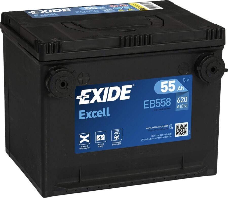 Akumulators EXIDE EXCELL - 12V - 55  Ah - 3661024037419