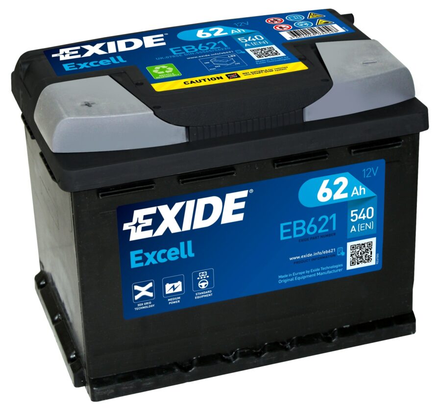 Akumulators EXIDE EXCELL - 12V - 62  Ah - 3661024034548