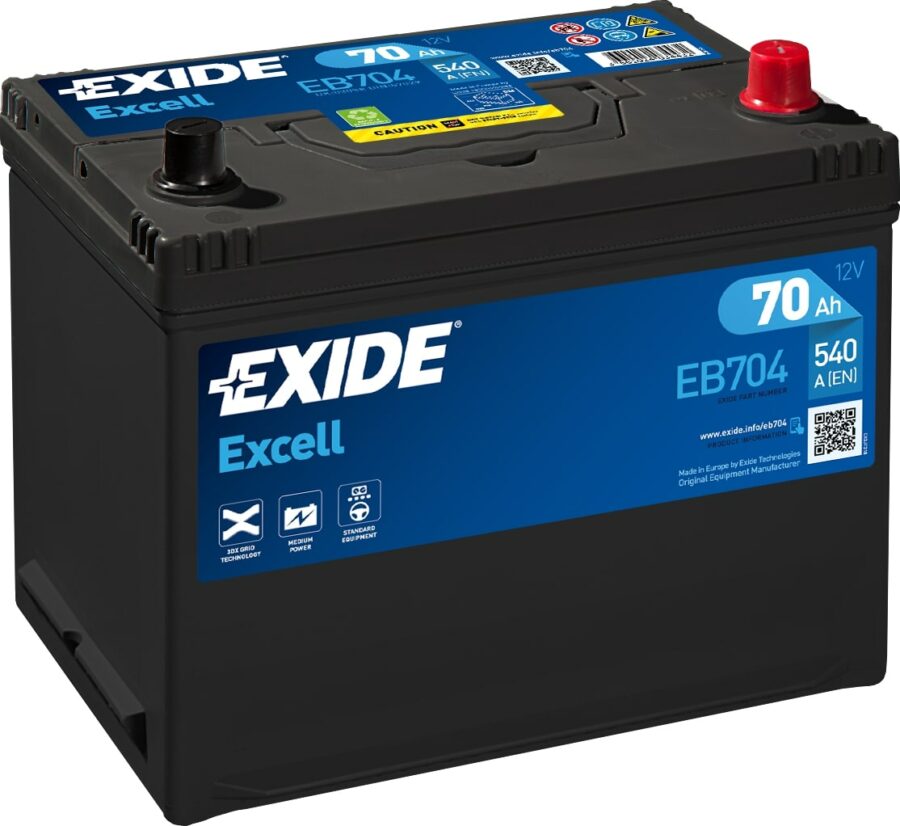 Akumulators EXIDE EXCELL - 12V - 70  Ah - 3661024034432