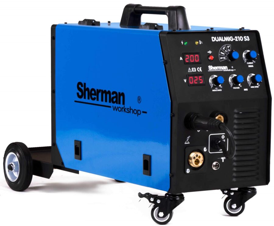 Sherman DualMig 210 S3 | MMA MIG MAG FLUX TIG LIFT | invertora tipa metināšanas iekārta