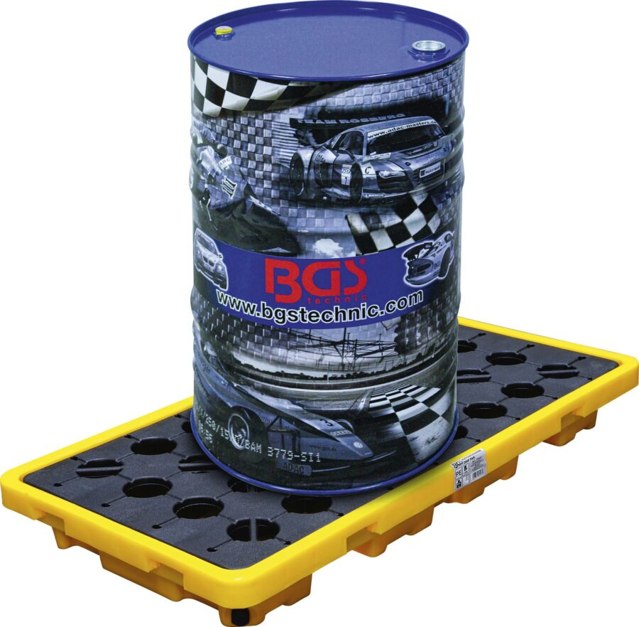 Oil Drip Pan | with open mesh flooring | for 2 x 200-l drums (70047) - 70047 salidzini kurpirkt cenas