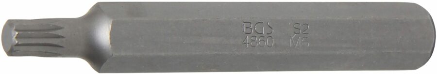 Bit | length 75 mm | 10 mm (3/8") Drive | Spline (for XZN) | M6 (4860) - 4860 salidzini kurpirkt cenas