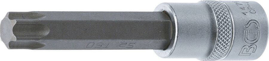 Bit Socket | length 100 mm | 12.5 mm (1/2") drive | T-Star (for Torx) T60 (4476) - 4476 salidzini kurpirkt cenas