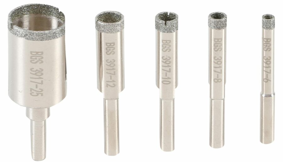 Diamond core drill bit set | 5 pcs. (3917) - 3917 salidzini kurpirkt cenas