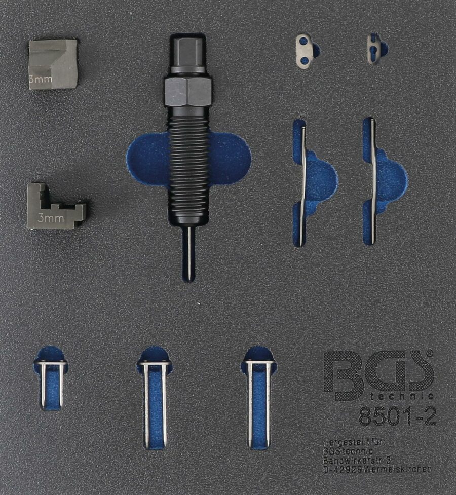 Supplementary Set for Timing Chain Riveting Device (BGS 8501) | suitable for 3 mm Chain Pins (8501-2) - 8501-2 salidzini kurpirkt cenas