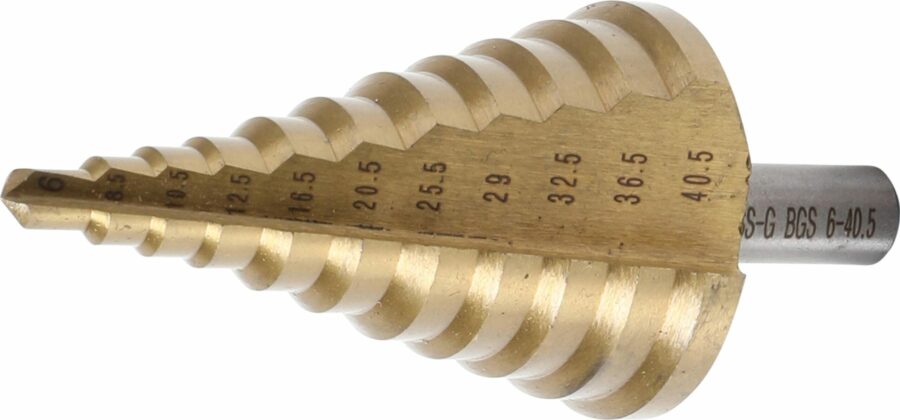 Step Drill | titanium-nitrated | Ø 6 - 40.5 mm (1615) - 1615 salidzini kurpirkt cenas