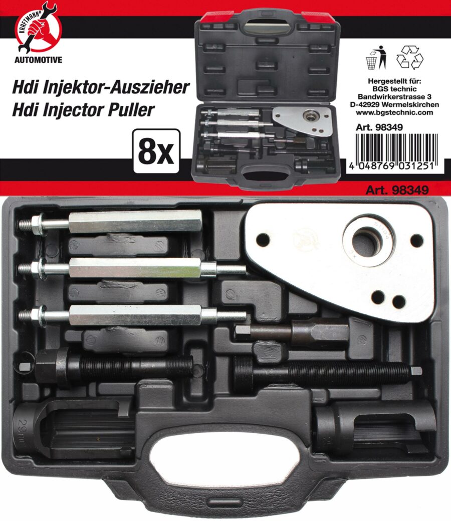 HDI Injector Puller | 8 pcs. (98349) - 98349 salidzini kurpirkt cenas