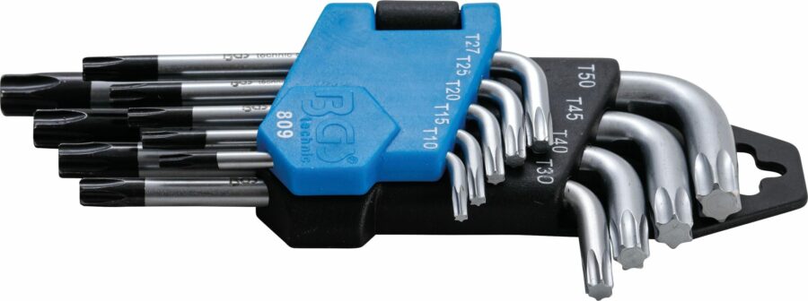 L Type Key Set | short | T-Star tamperproof (for Torx) T10 - T50 | 9 pcs. (809) - 809 salidzini kurpirkt cenas