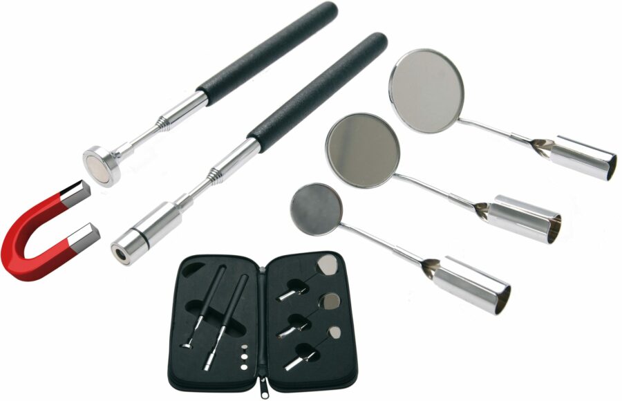 LED magnetic Pick-Up Tool and Inspection Mirror Set (3095) - 3095 salidzini kurpirkt cenas