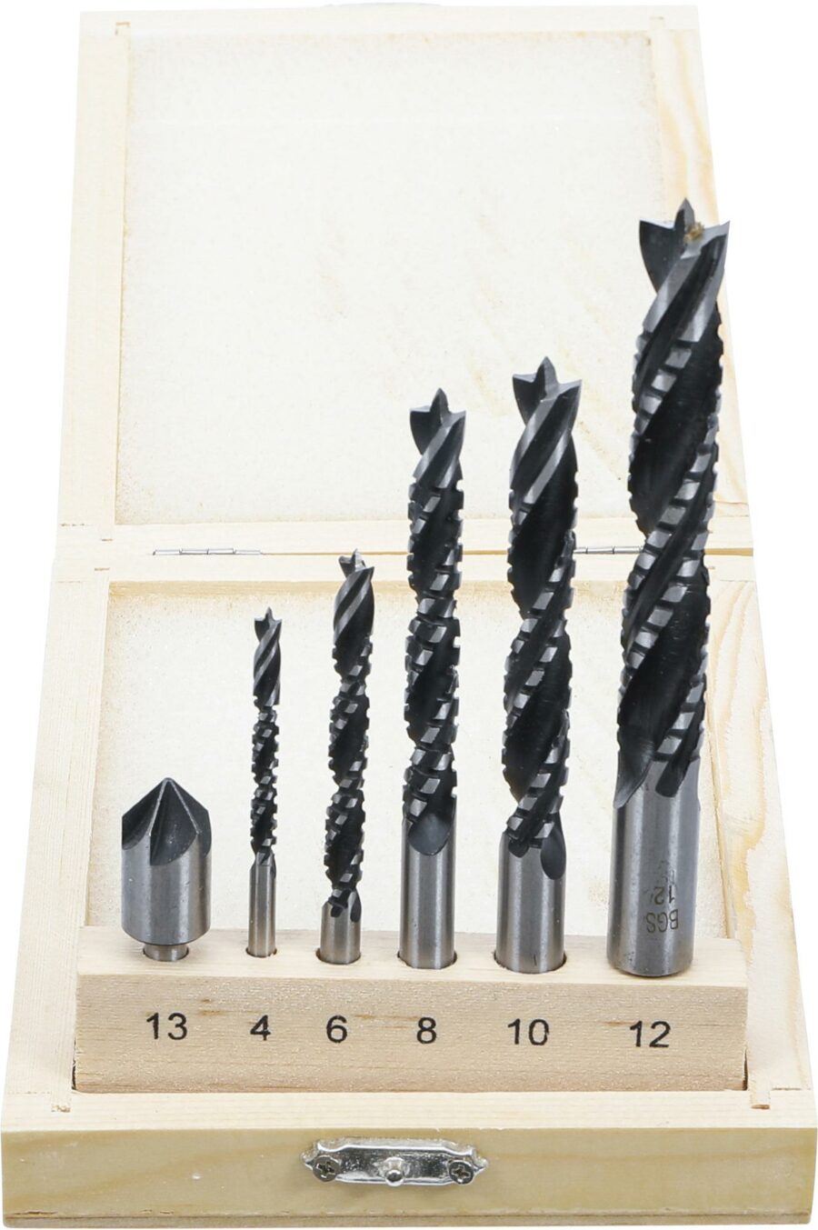 Wood Crown and Milling Drill Set | 4 - 12 mm | 6 pcs. (50401) - 50401 salidzini kurpirkt cenas