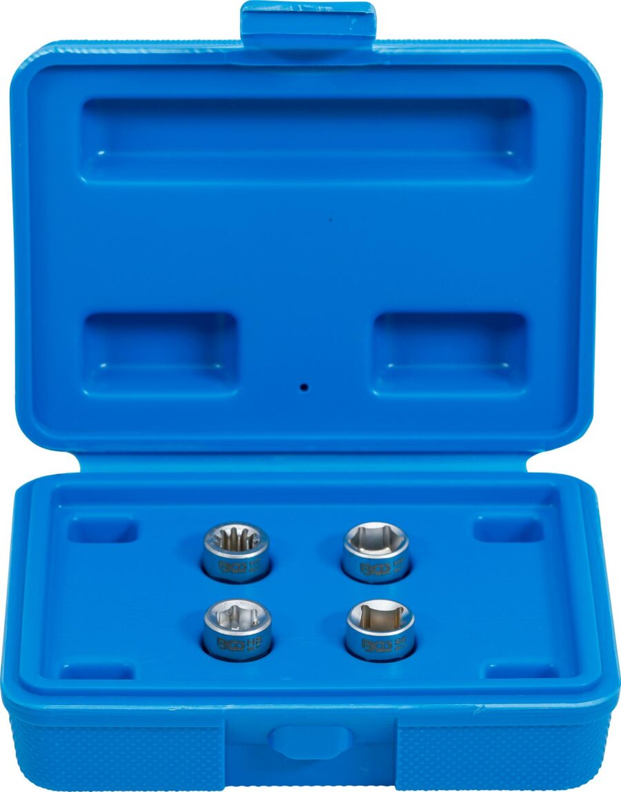 Pentagon socket set | 12 mm external hexagon drive | 4 pcs. (9412) - 9412 salidzini kurpirkt cenas