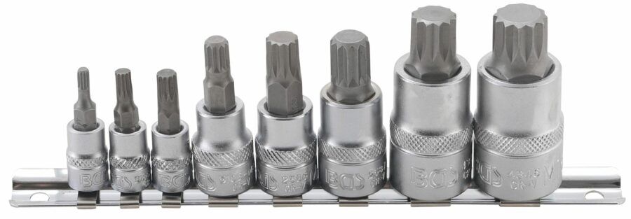 Impact Bit Socket Set | 10 mm (3/8") drive | Spline (for XZN) | M4 - M16 | 8 pcs. (5105) - 5105 salidzini kurpirkt cenas