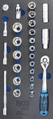 Tool Tray 1/3: Socket Set| 10 mm (3/8 ") | 26 pcs. (4052) - 4052 salidzini kurpirkt cenas