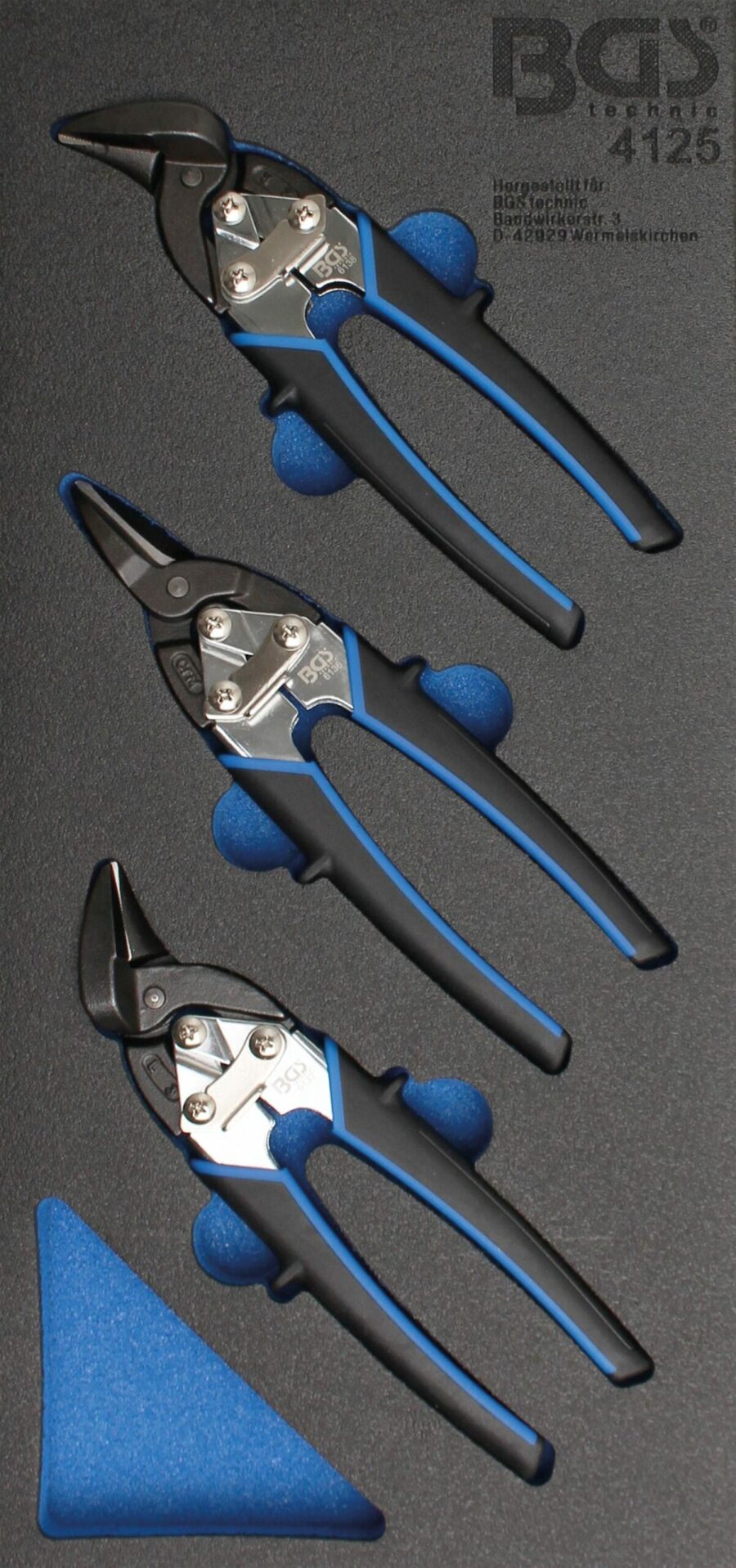 Tool Tray 1/3: Stubby Bodywork Metal shears | 3 pcs. (4125) - 4125 salidzini kurpirkt cenas