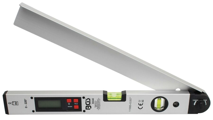 Digital LCD Protractor with Water Level | 450 mm (50440) - 50440 salidzini kurpirkt cenas