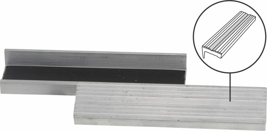 Bench Vice Jaw Protector | Aluminium | 125 mm | 2 pcs. (9282) - 9282 salidzini kurpirkt cenas