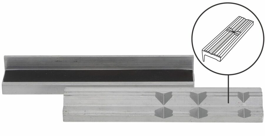 Bench Vice Jaw Protector | Aluminium | 150 mm | 2 pcs. (9285) - 9285 salidzini kurpirkt cenas