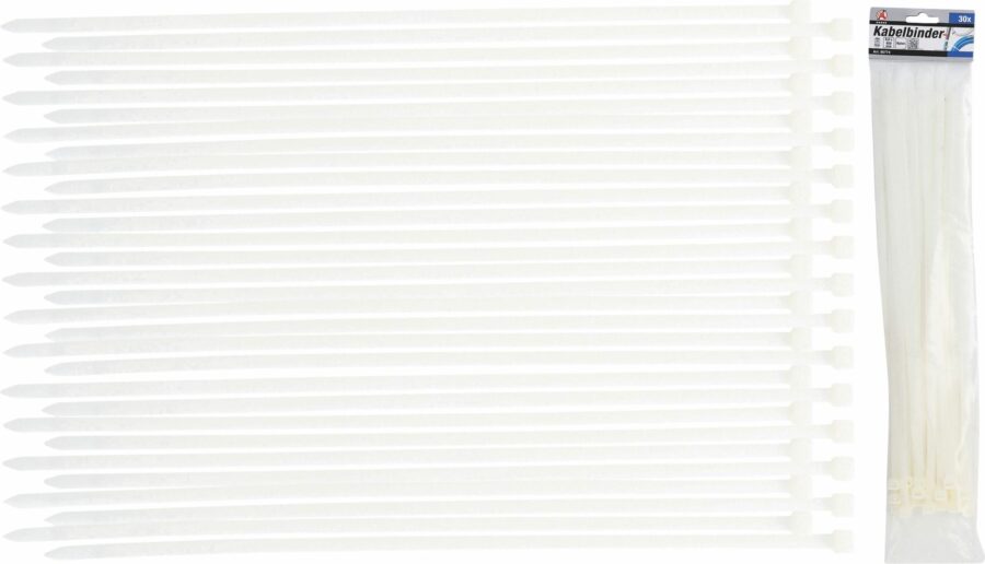 Cable Tie Assortment | white | 8.0 x 400 mm | 30 pcs. (80774) - 80774 salidzini kurpirkt cenas
