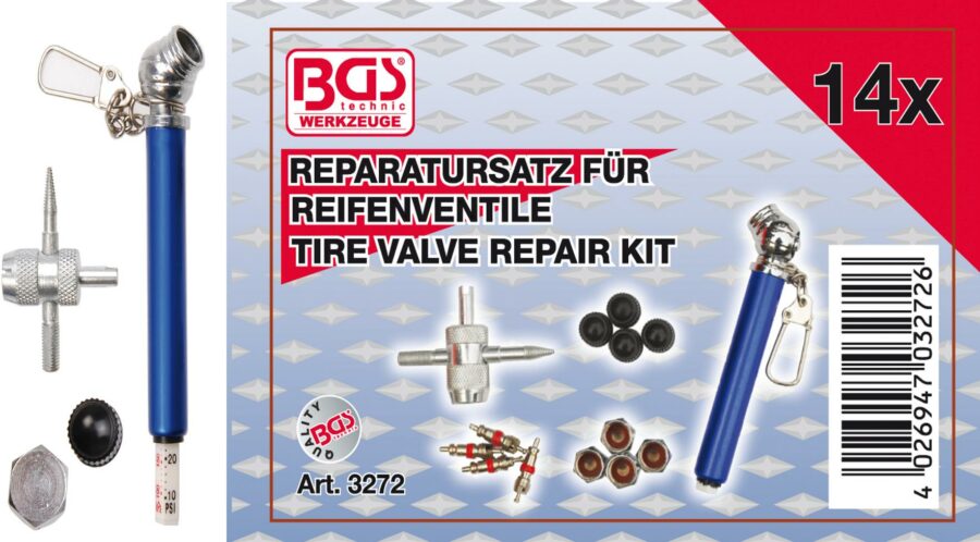Tyre Valve Repair Kit | 14 pcs. (3272) - 3272 salidzini kurpirkt cenas